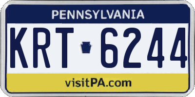 PA license plate KRT6244