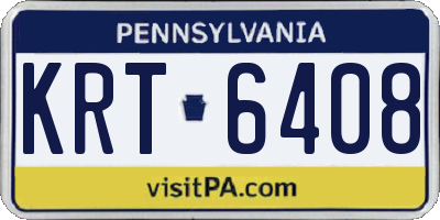 PA license plate KRT6408