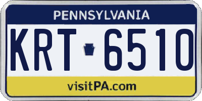 PA license plate KRT6510