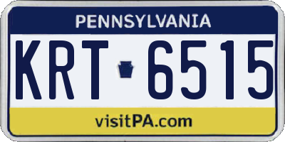 PA license plate KRT6515