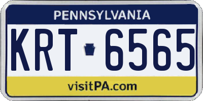 PA license plate KRT6565
