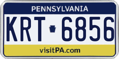 PA license plate KRT6856