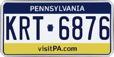 PA license plate KRT6876