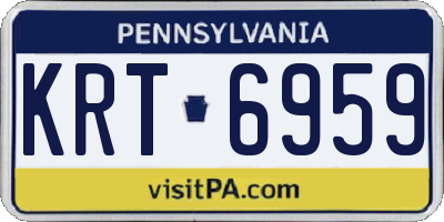 PA license plate KRT6959