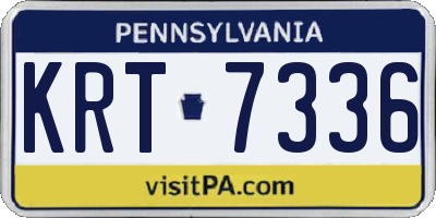 PA license plate KRT7336
