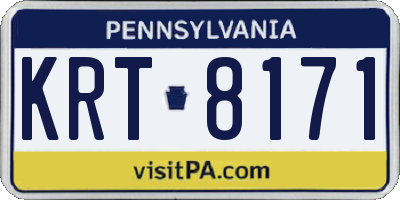 PA license plate KRT8171