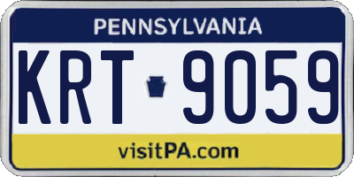 PA license plate KRT9059