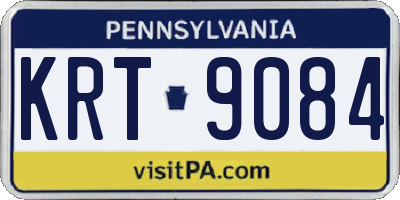 PA license plate KRT9084