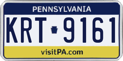 PA license plate KRT9161