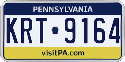 PA license plate KRT9164