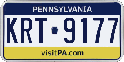 PA license plate KRT9177