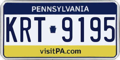 PA license plate KRT9195
