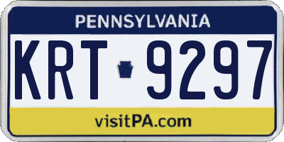 PA license plate KRT9297