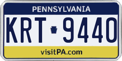 PA license plate KRT9440
