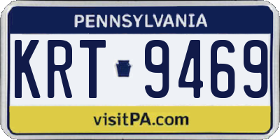 PA license plate KRT9469