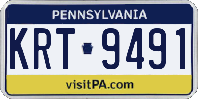 PA license plate KRT9491