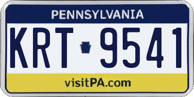 PA license plate KRT9541