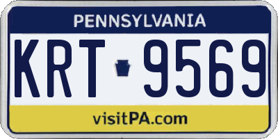 PA license plate KRT9569