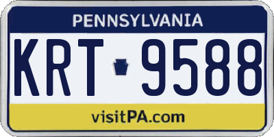 PA license plate KRT9588