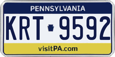 PA license plate KRT9592