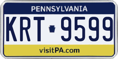 PA license plate KRT9599