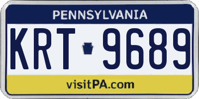 PA license plate KRT9689