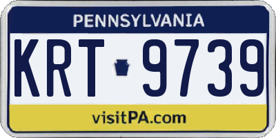 PA license plate KRT9739