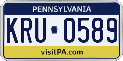 PA license plate KRU0589