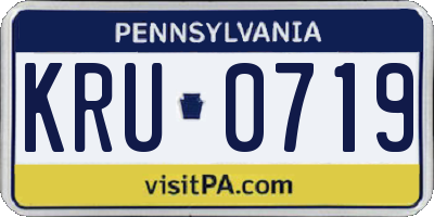PA license plate KRU0719