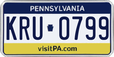 PA license plate KRU0799