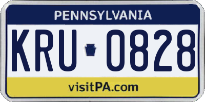 PA license plate KRU0828