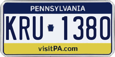 PA license plate KRU1380