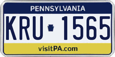 PA license plate KRU1565