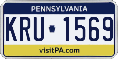 PA license plate KRU1569