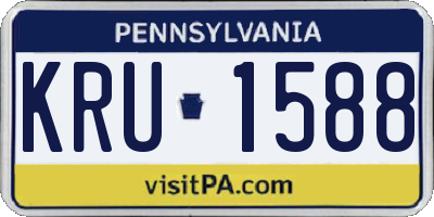 PA license plate KRU1588