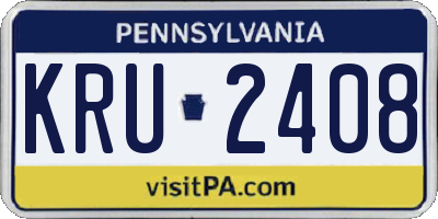 PA license plate KRU2408