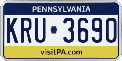 PA license plate KRU3690