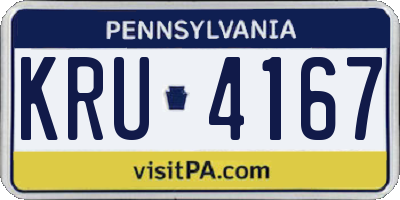 PA license plate KRU4167