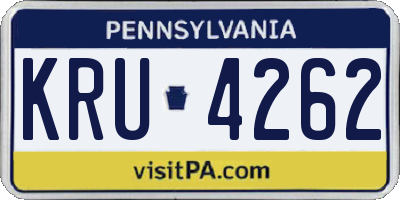 PA license plate KRU4262