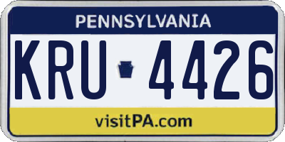PA license plate KRU4426