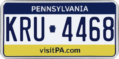 PA license plate KRU4468