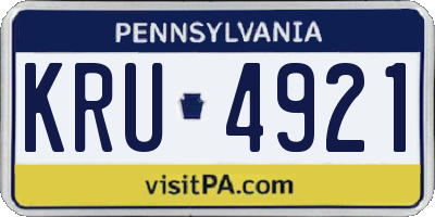 PA license plate KRU4921