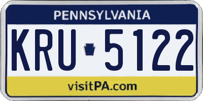 PA license plate KRU5122