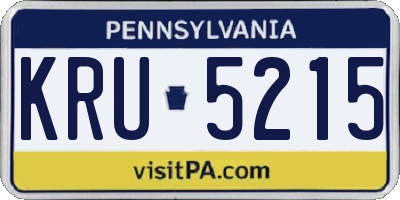PA license plate KRU5215