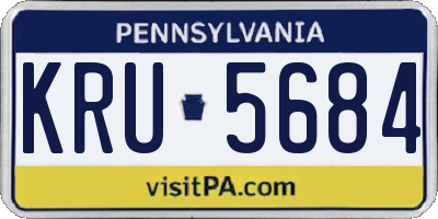 PA license plate KRU5684