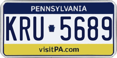 PA license plate KRU5689