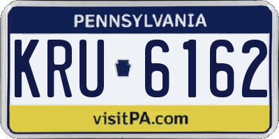 PA license plate KRU6162
