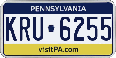 PA license plate KRU6255