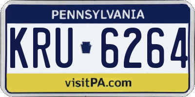 PA license plate KRU6264