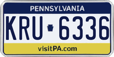 PA license plate KRU6336
